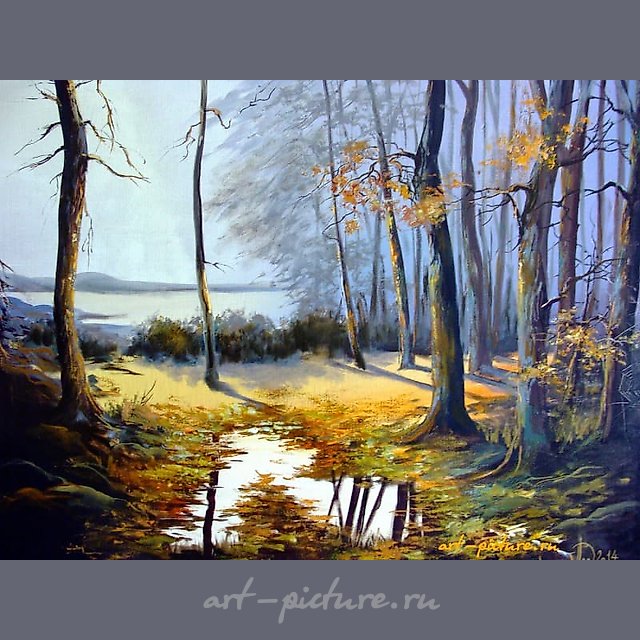 Осенняя дубрава масло,холст