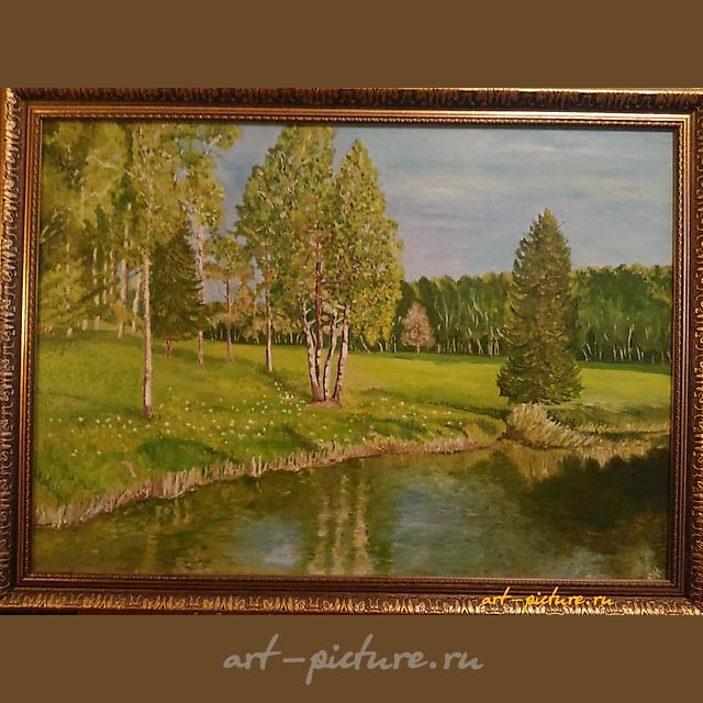Зелень в мае масло, холст