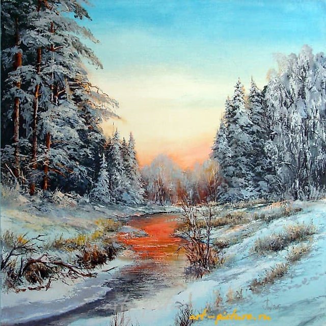 Золотой ручей масло,холст