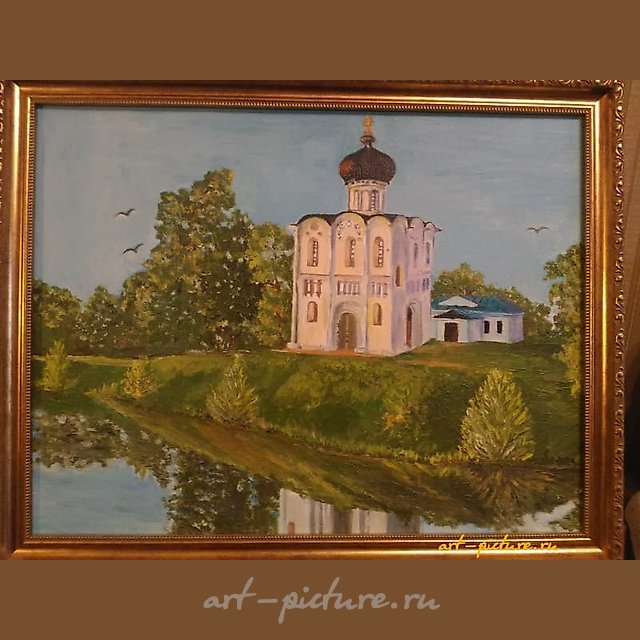 Покрова масло, холст на картоне