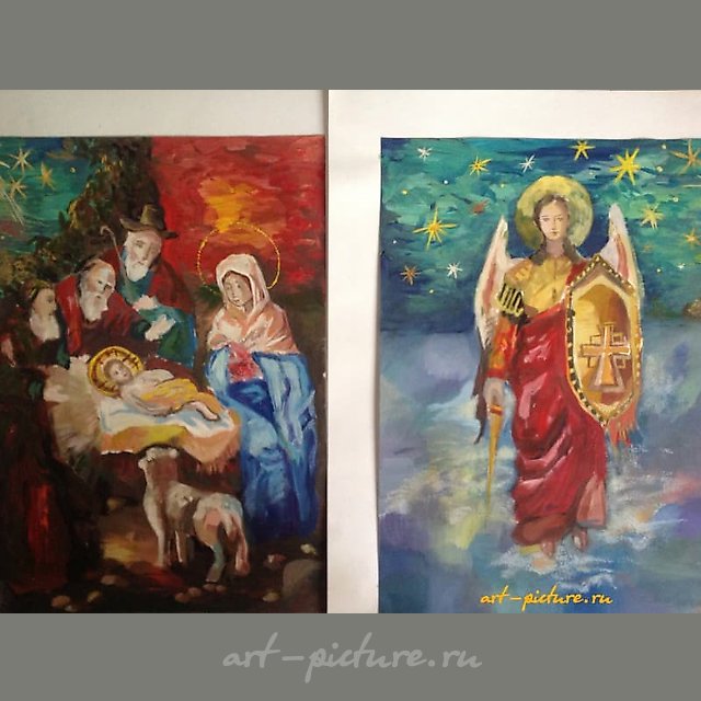 Копия иконы Гуашь 