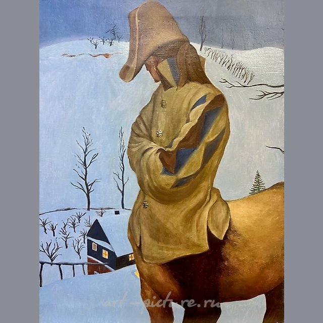 "Домик в овраге". Витебск, 1996 год. Холст, масло. Размер 67/52 см.