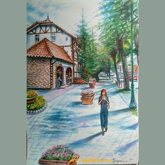 "Прогулка" акварельные карандаши 