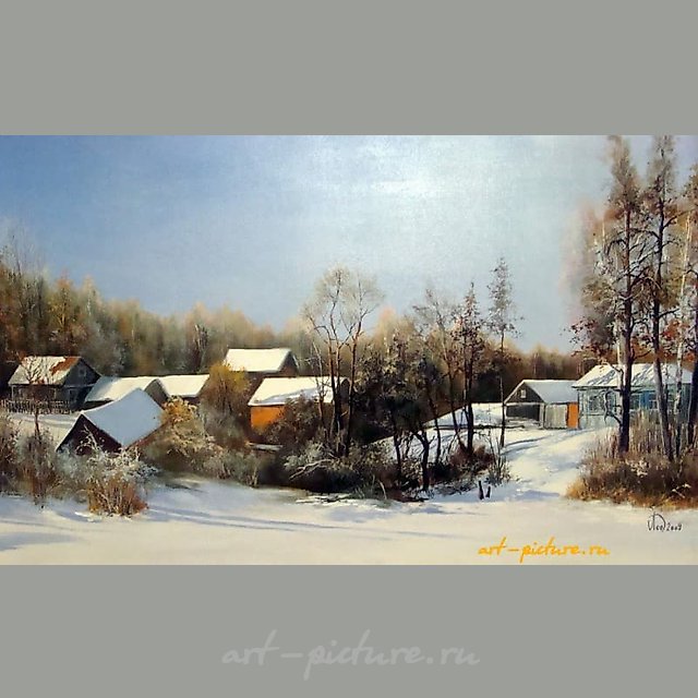 Зима в Майорском масло,холст