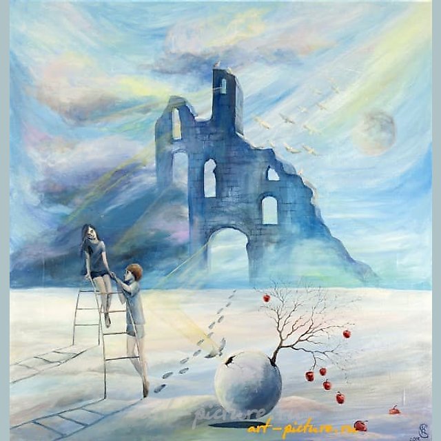 Письма с границы между светом и тенью  (At the border between light and shadow) холст, акрил.( canvas, acrylic paints.) 