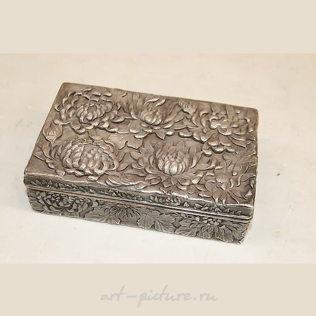 Китайская серебряная коробка (шкатулка)