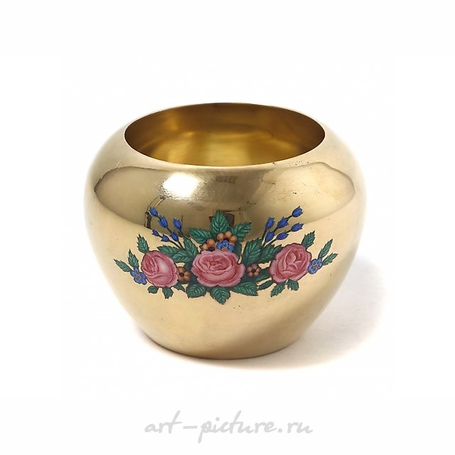 Серебряная солонка с розами. Россия, Овчинников, 1908-1926 гг.