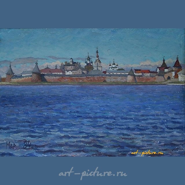 Соловки. Картон, масло. 49 х 35 см