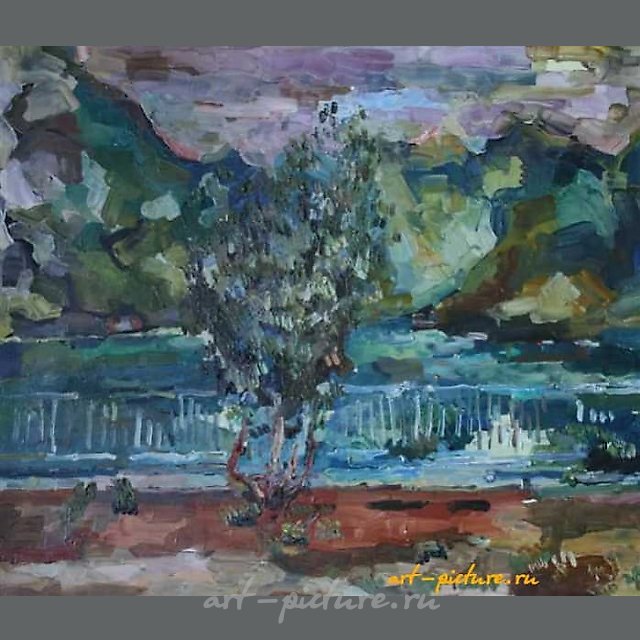 Черногория. Пейзаж с оливой. Холст, масло. 68 х 80 см