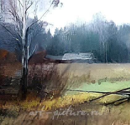 Осень. Холст, масло. 30 х 60 см.