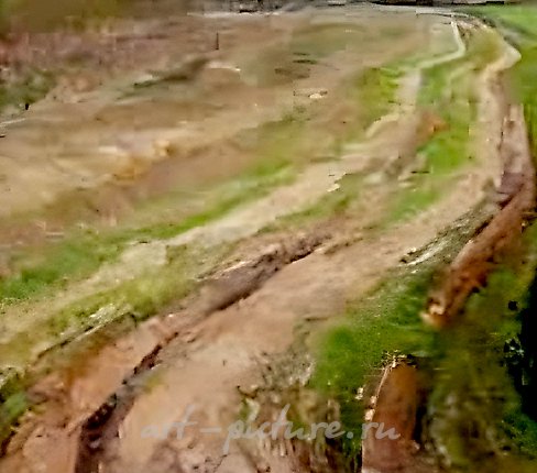 Русь. Холст, масло. 70 х 30 см
