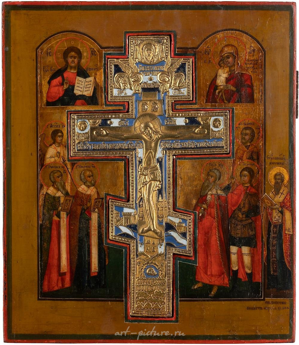 STAUROTHEK WITH CHRIST PANTOKRATOR, THE MOTHER OF GOD ON IT...