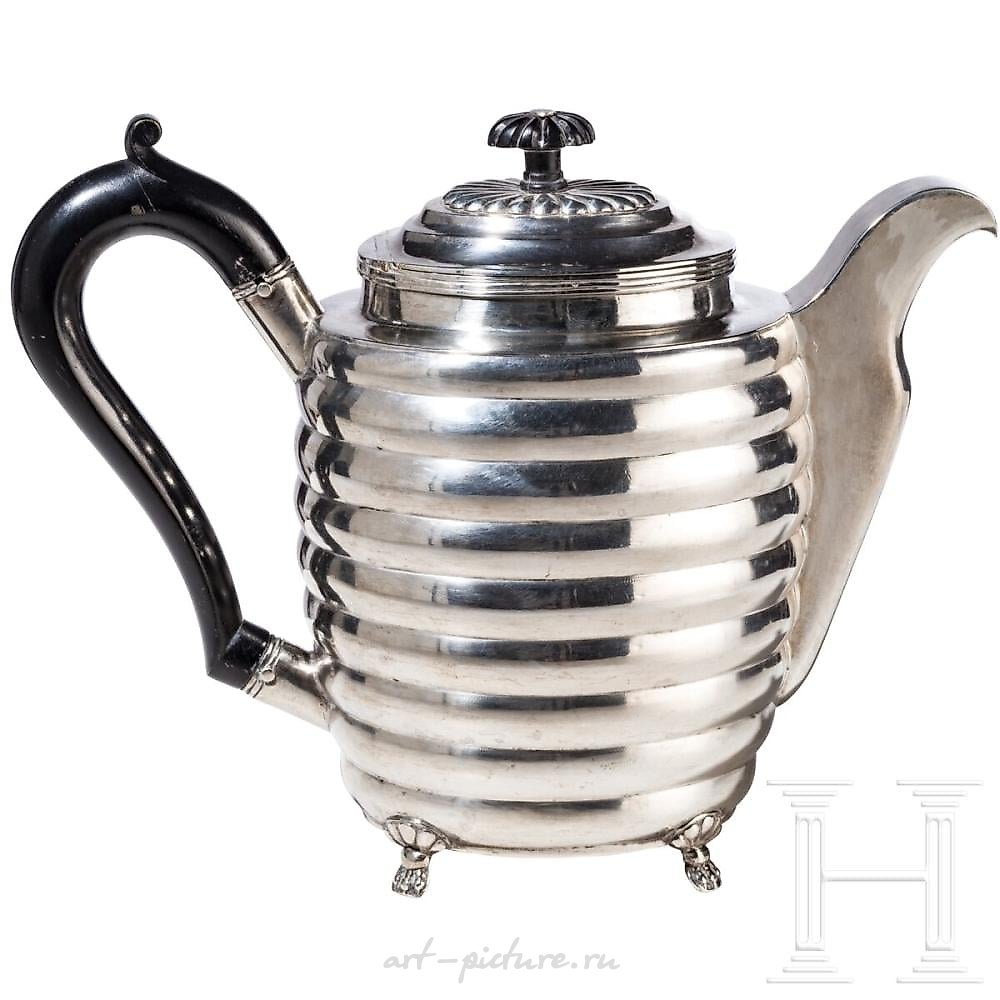 Silver coffee pot, Russia, Tula, 1821