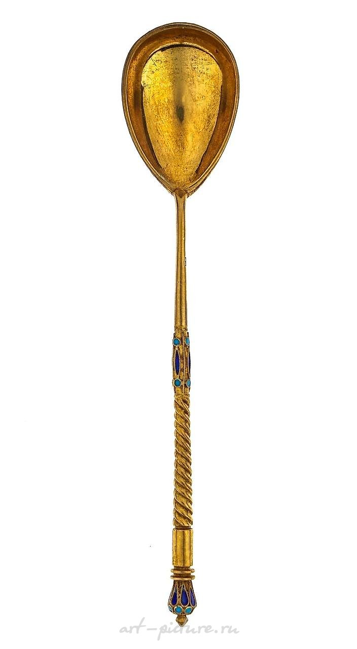 Russian Silver & Enamel Spoon
