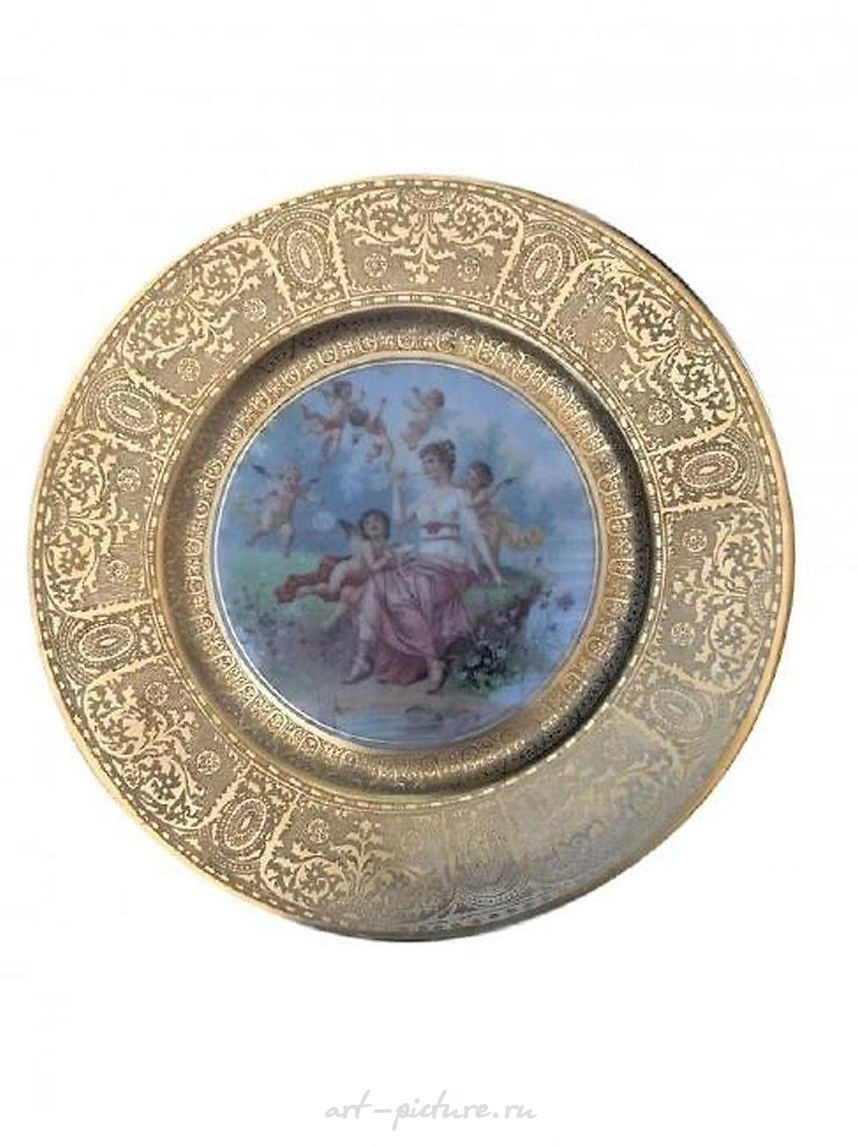 19Th C Royal Vienna-Style Painted Plate