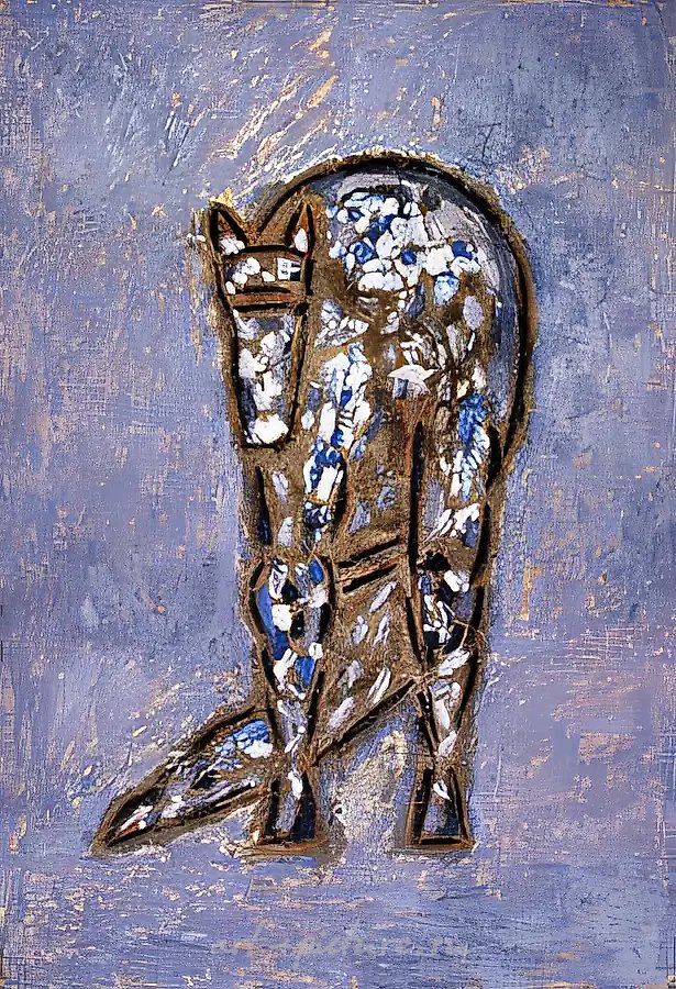 Все устают, даже лошади, 1950, дерево, ткань, масло, 130x70