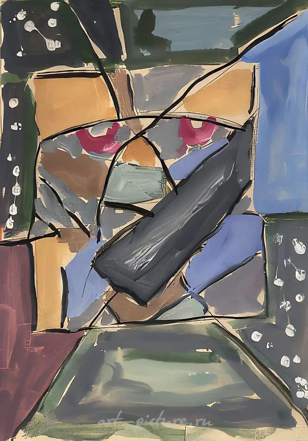 Заснеженный взгляд, 1960, бумага, акварель, гуашь, 30x21