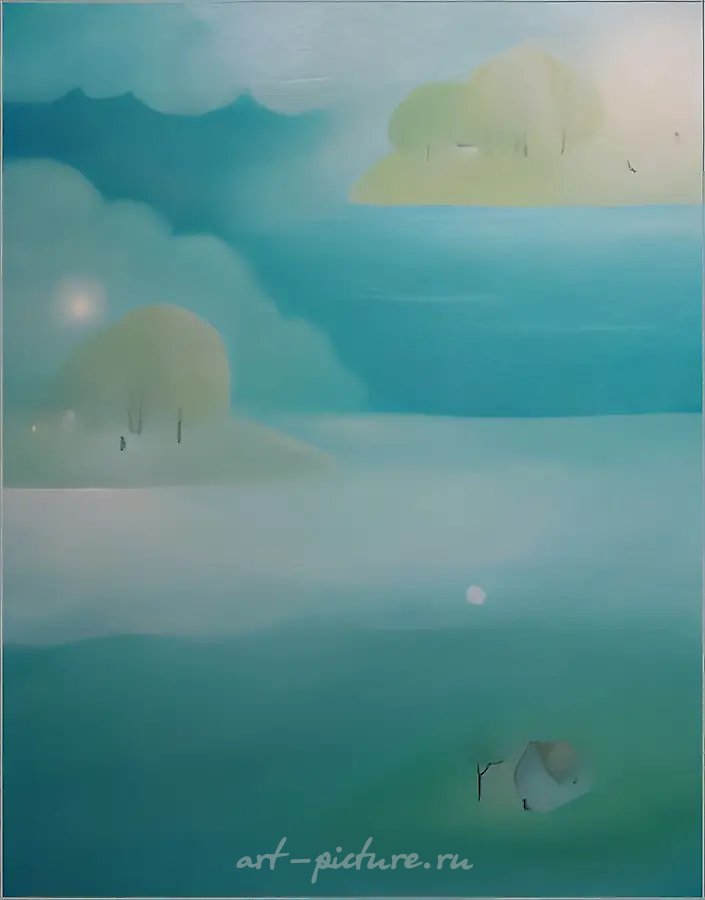 У порога, 2000, холст, масло, 80x100
