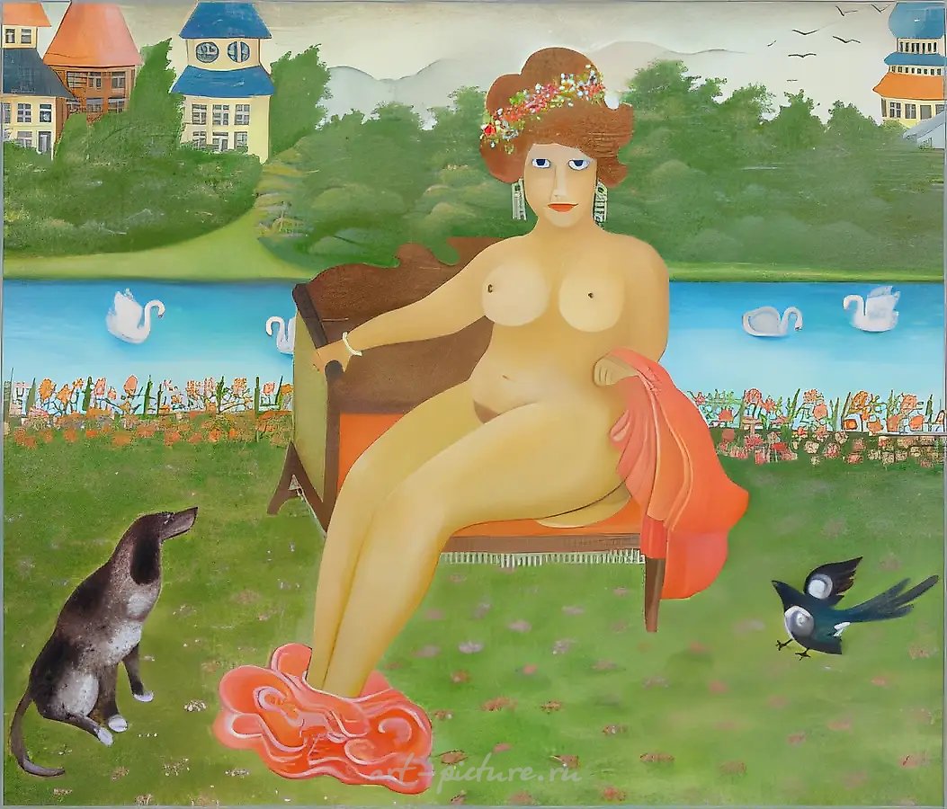 «Хотелось бы мне иметь золотые горы...», 2000, холст, масло, 60x70