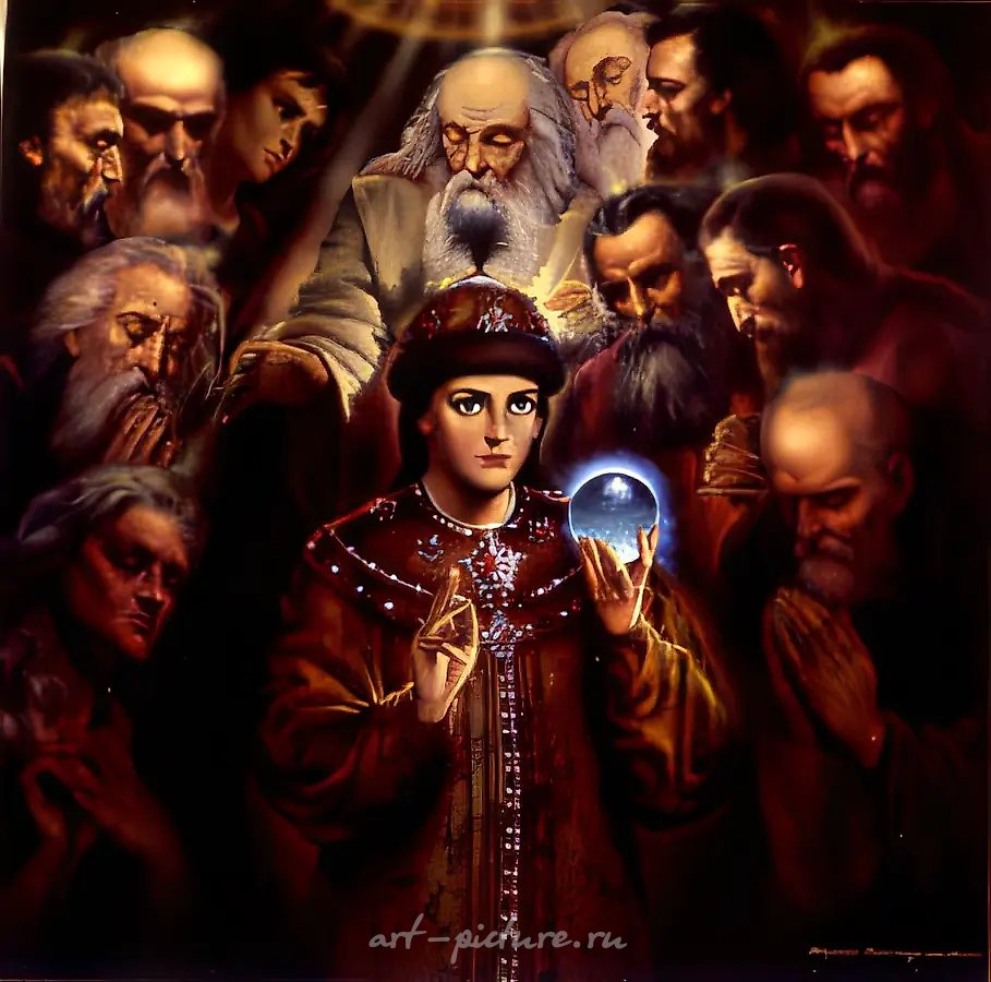 Божественный Отрок., 1991, холст, масло, 100x100