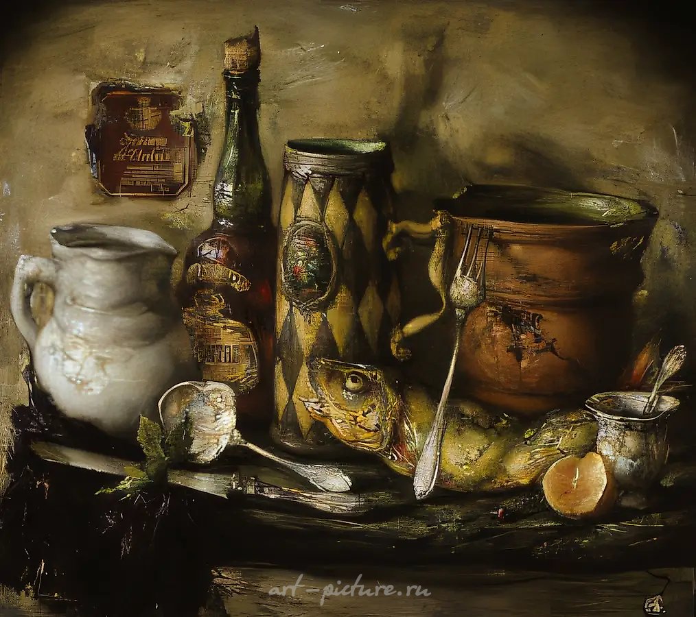 Натюрморт., 1993, холст, акрил, масло, 70х80