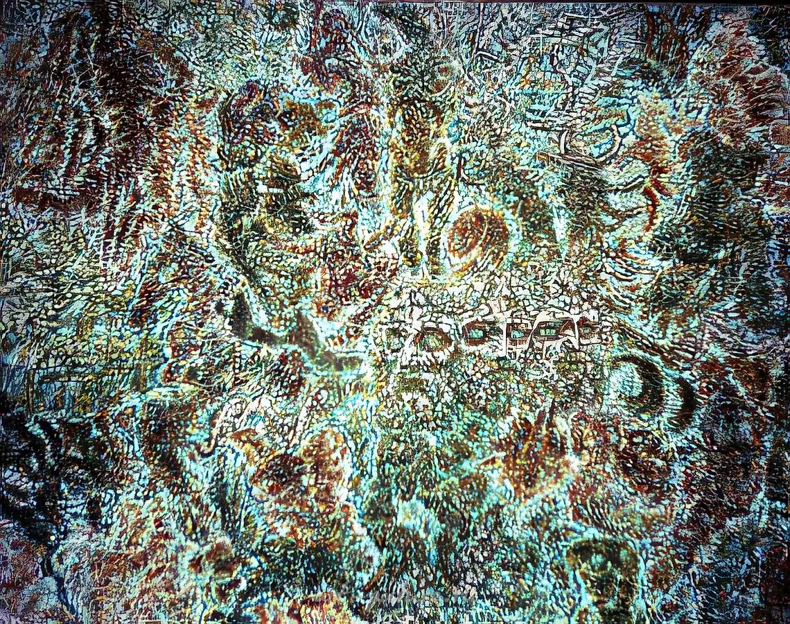 Творец, 1998, холст, масло,  смешанная техника, 100x140