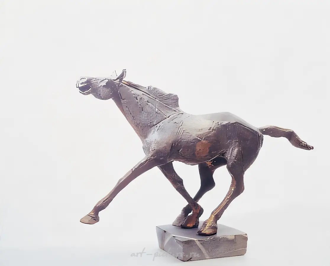 Скачущий конь., 1994, бронза, высота 32 см