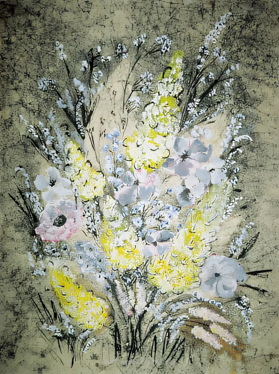 Букет, 1997, холст, масло, смешанная техника, 60х80