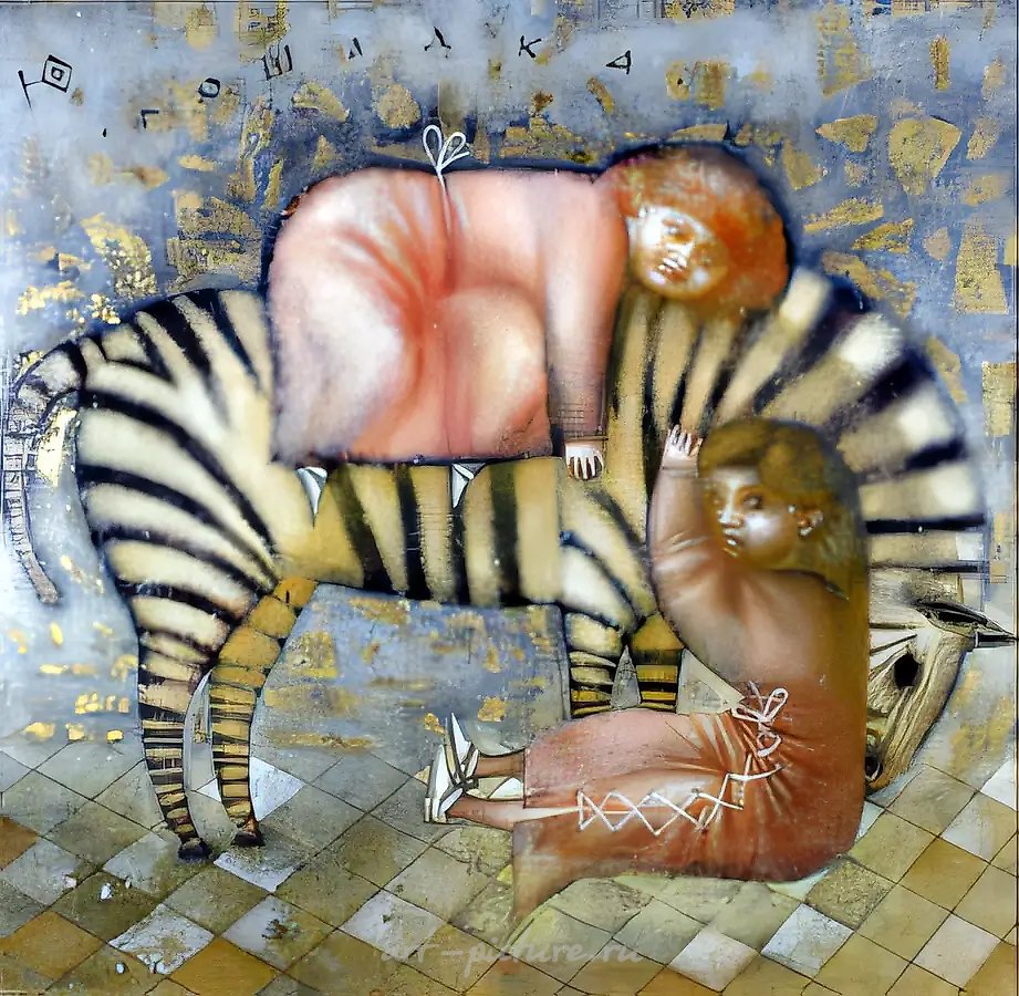 Моя любимая лошадь, 1999, акрил на холсте, 60x60