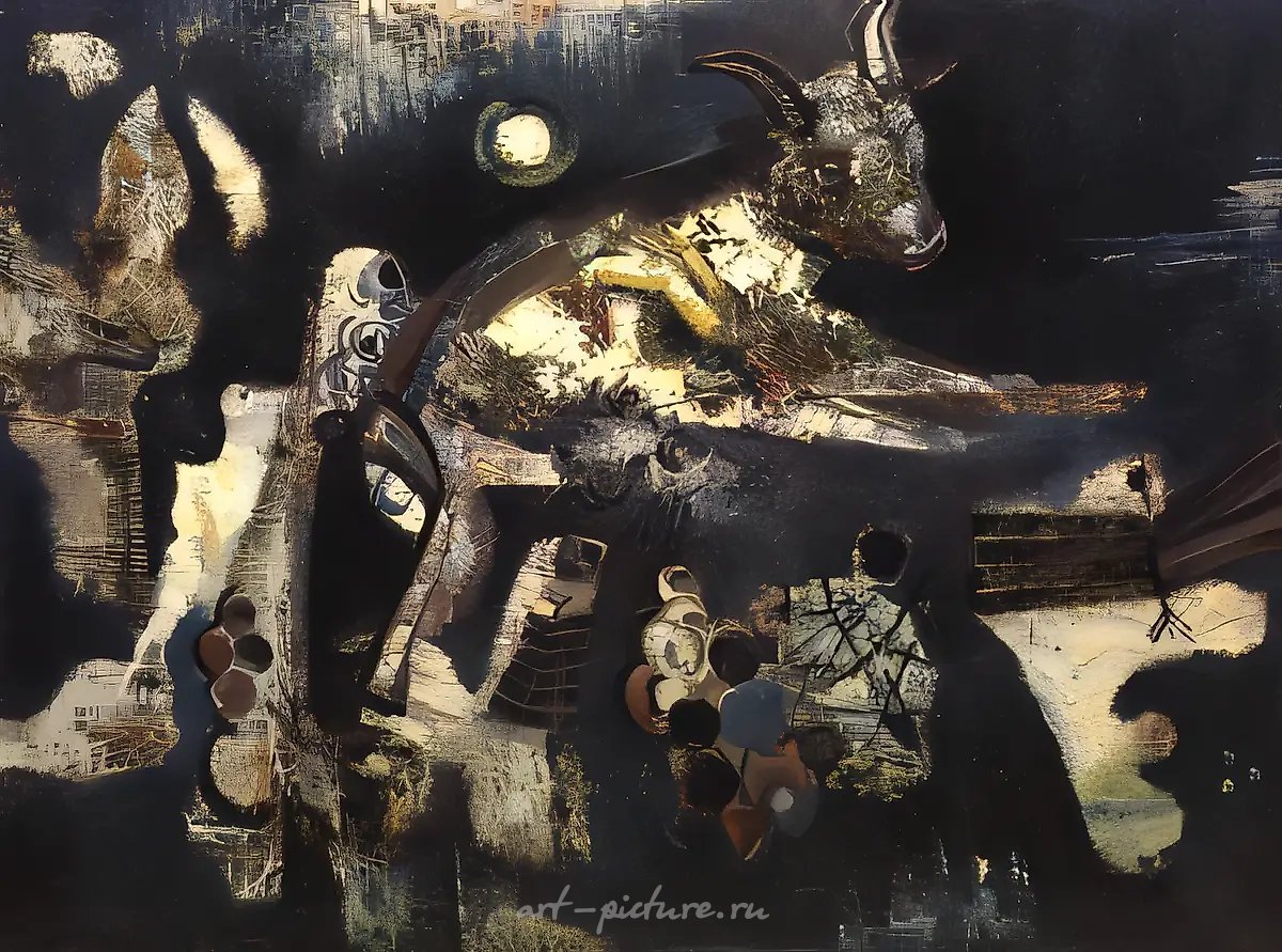 Телец (серия «Знаки зодиака»), 1991, масло на холсте, 90x120, $3000
