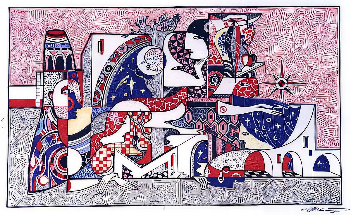 Путь в Самарру, 1999, цветная тушь, бумага, перо, 30x50, $600
