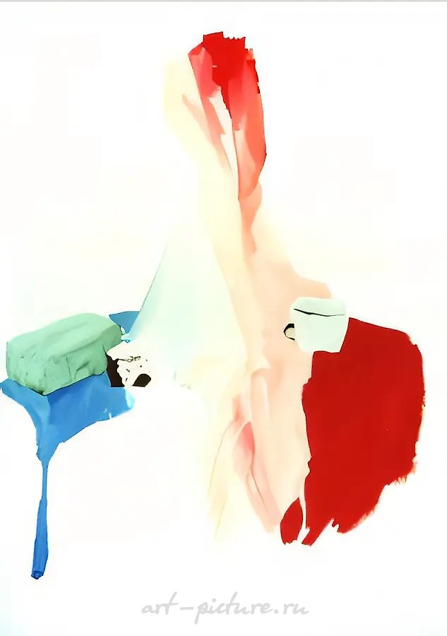 Натюрморт. Синее, розовое, красное, 1999, доска, гуашь, 50x40