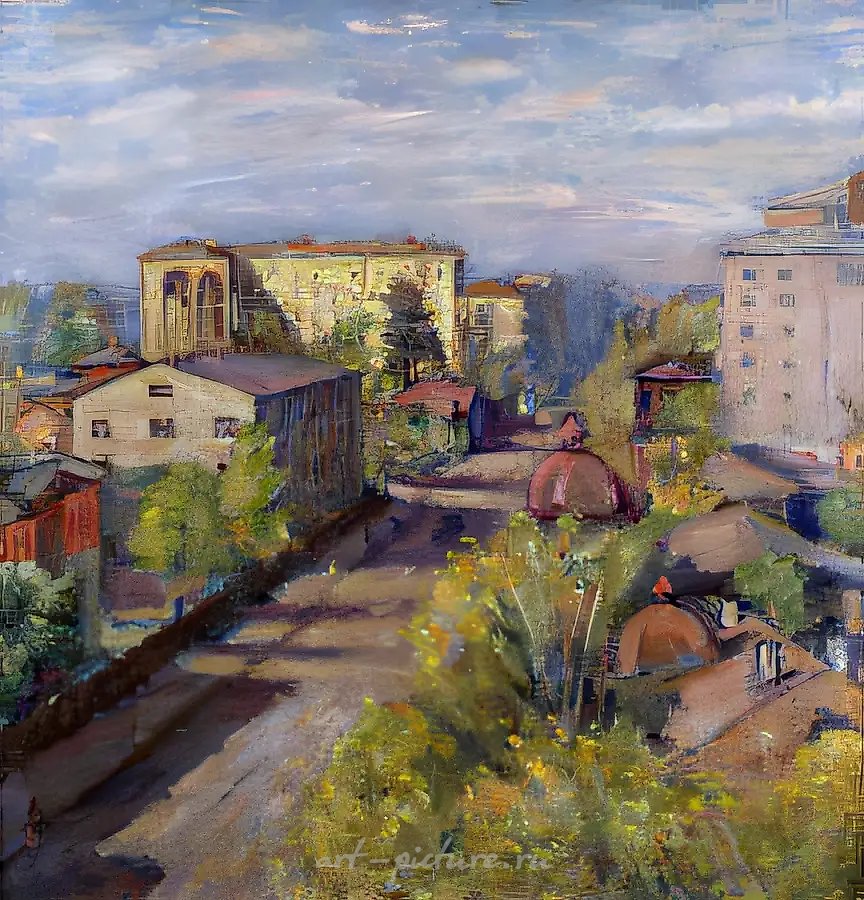 Верхняя Масловка осенью, 1946, холст, масло, 76х72,5 Владельцы Рубанов В.И. и Рубанова Е.И.
