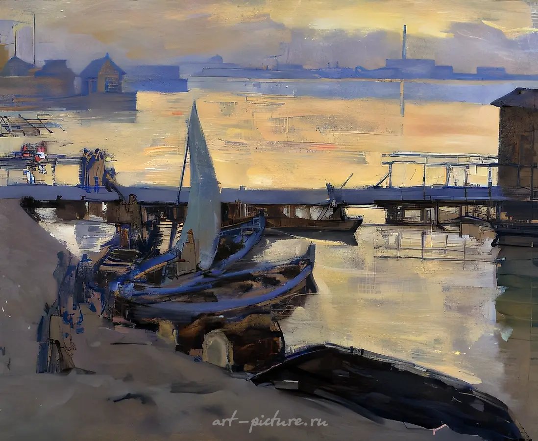 Старое Нагатино, 1960, холст, масло, 78х100 Владельцы Рубанов В.И. и Рубанова Е.И.