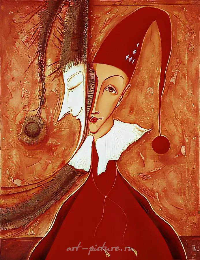 Мальчик в красном, 2001, холст, масло, 90х70