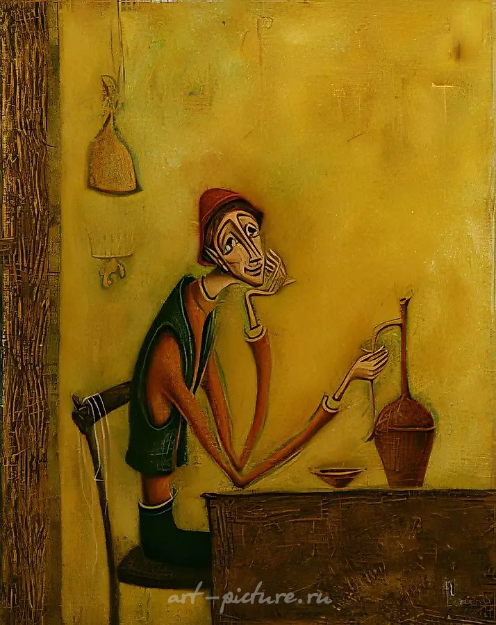 Винодел, 2001, холст, масло, 50х40