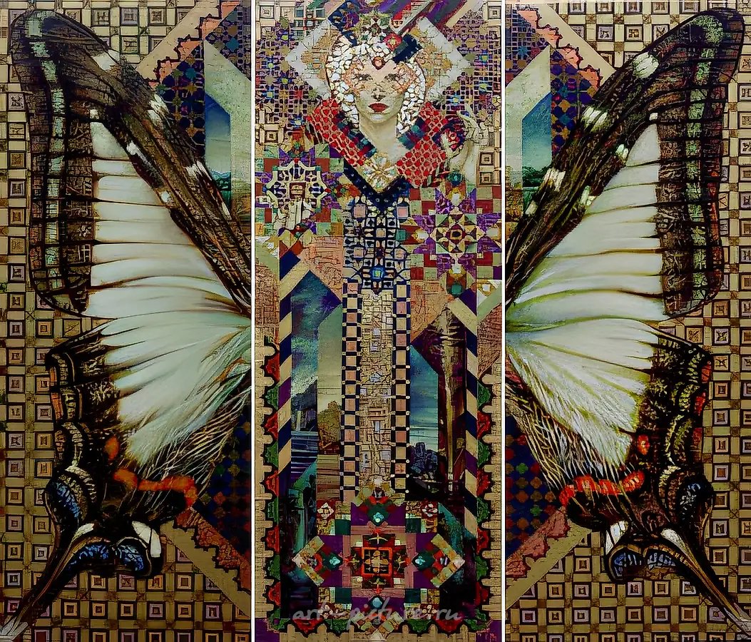 Симфония цвета. Триптих, 2002, холст, масло, 130х50, 130х50, 130х50 Собственность автора