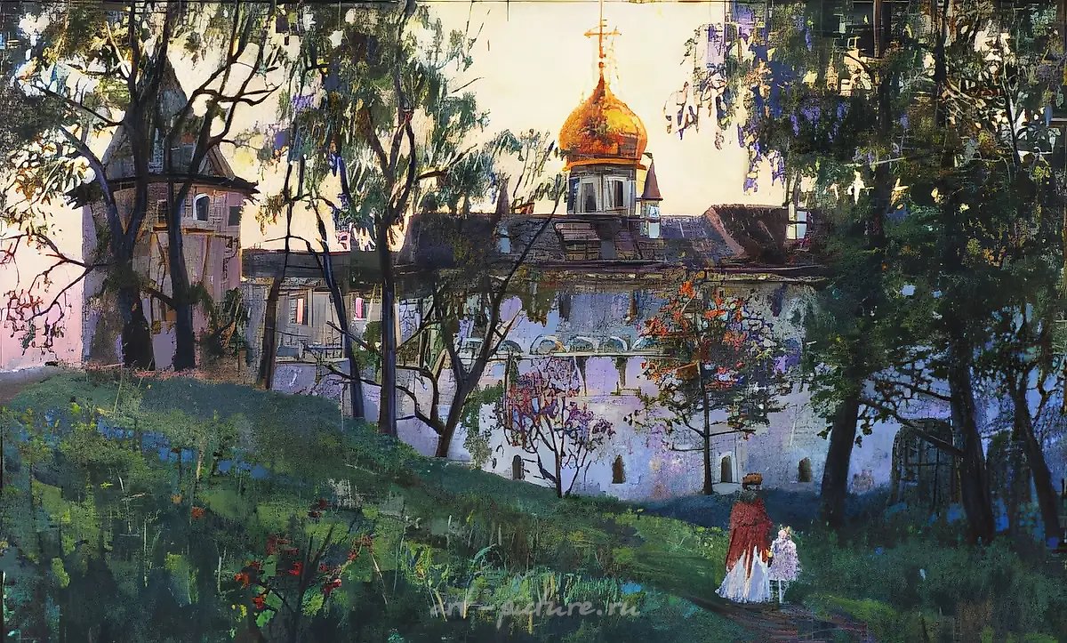 А. Оранская. Звенигород. Саввино-Сторожевский монастырь, 1996, холст, масло, 40х60, $180