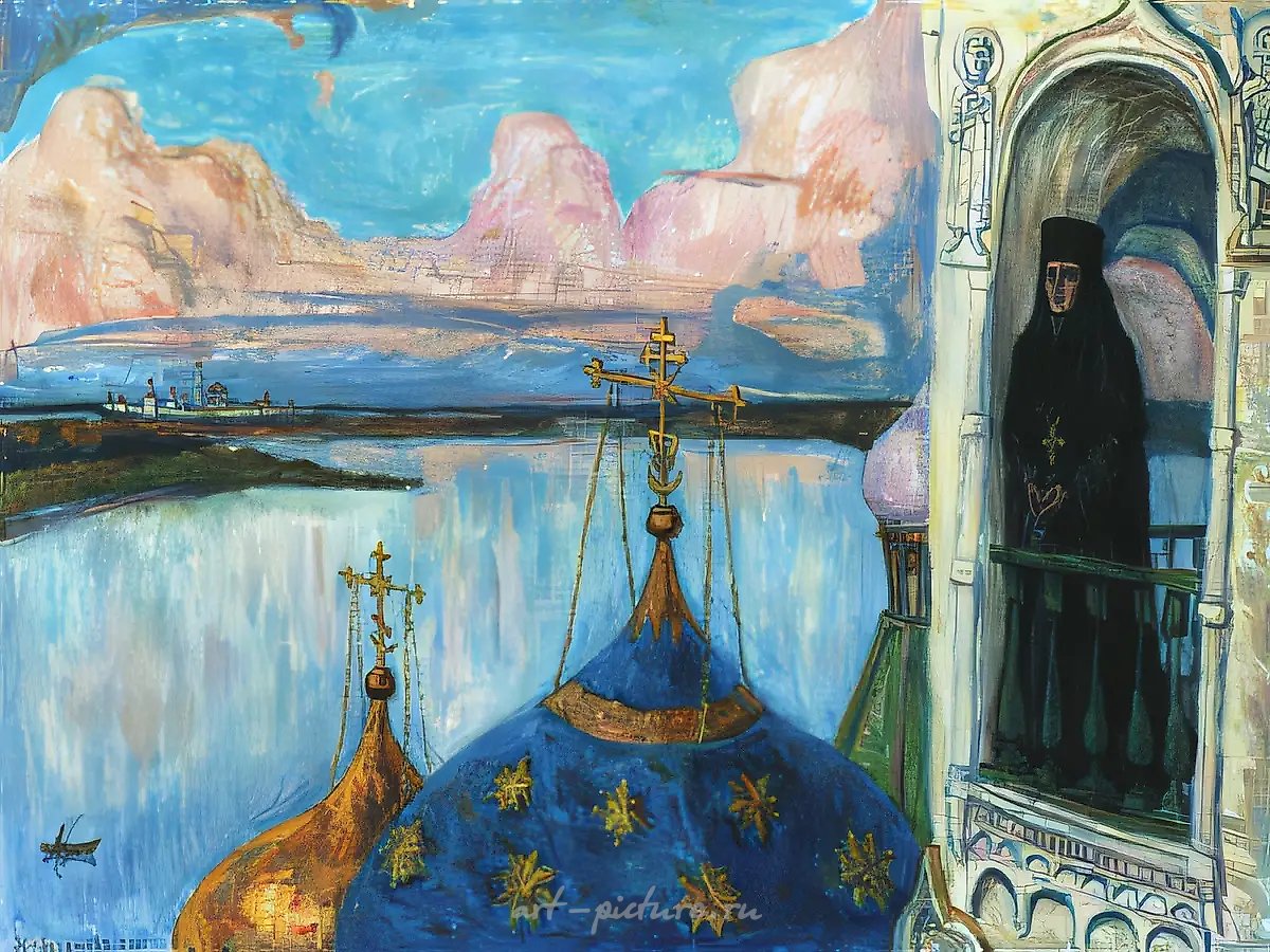 Д.Небогатов. Элегия. Монахиня на колокольне, 2001, холст, масло, 60х80, $300