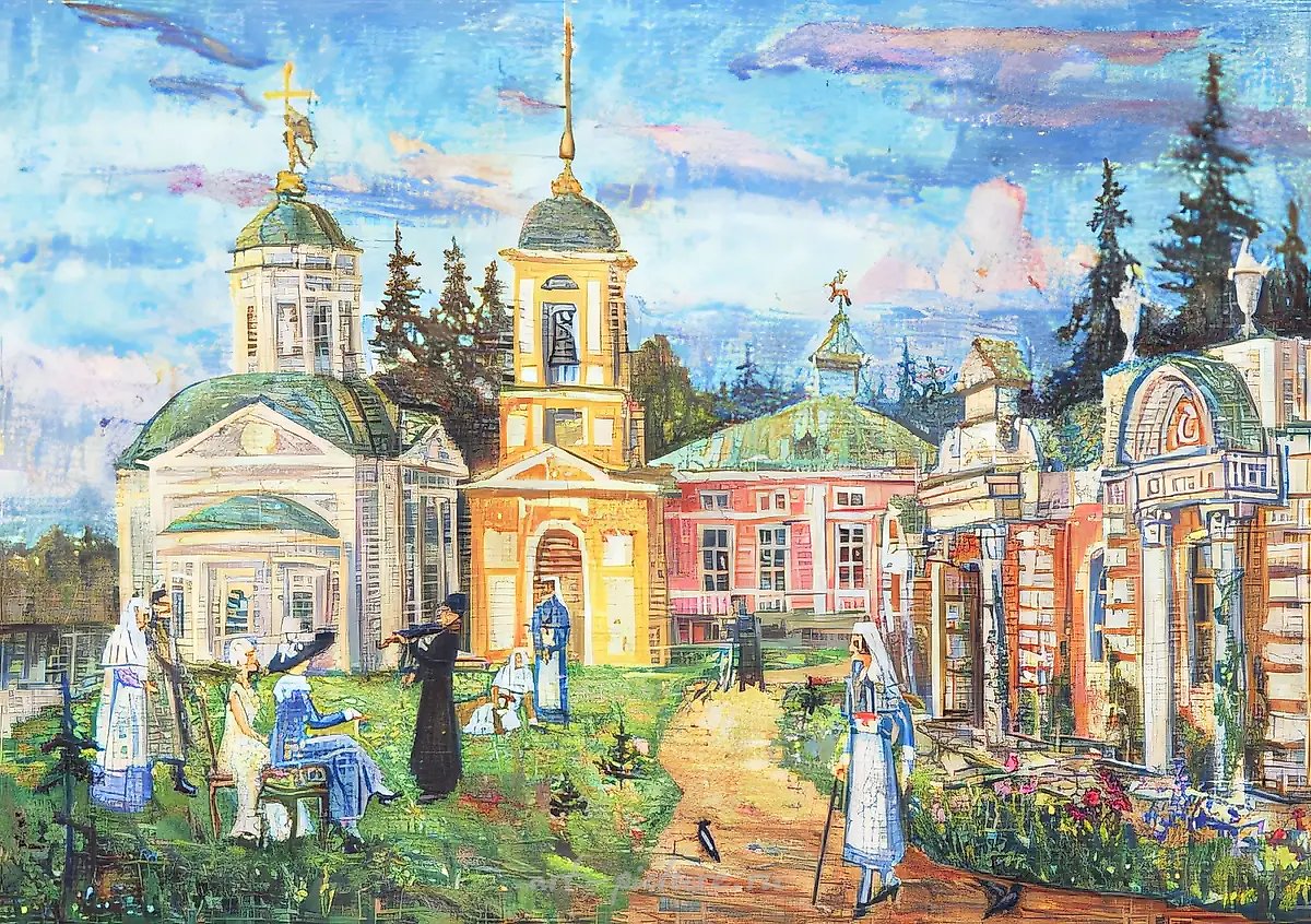 Д.Небогатов. Элегия, 1999, холст, картон, масло, 50х70, $180