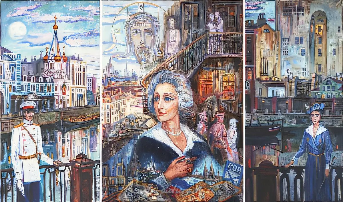 Д.Небогатов. Память. Триптих, 1999, холст, масло, 101х71, $1.150
