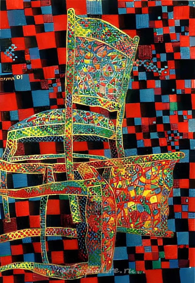 Стулья, 2001, бумага, гуашь, 59x69, $600