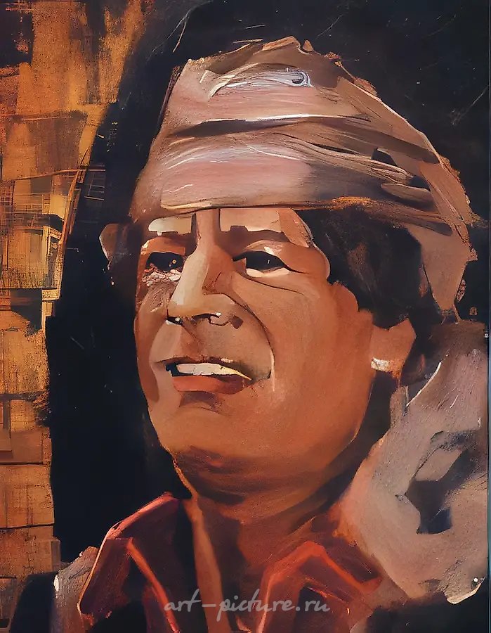 Мужской портрет, 2000, масло на холсте, 60x50. Частная коллекция, Ливия
