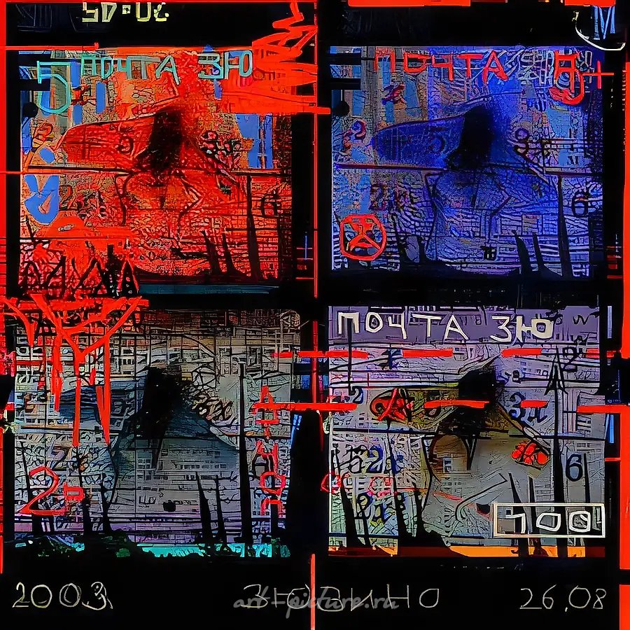 Муха, 2003, авторская печать, холст. Собственность автора