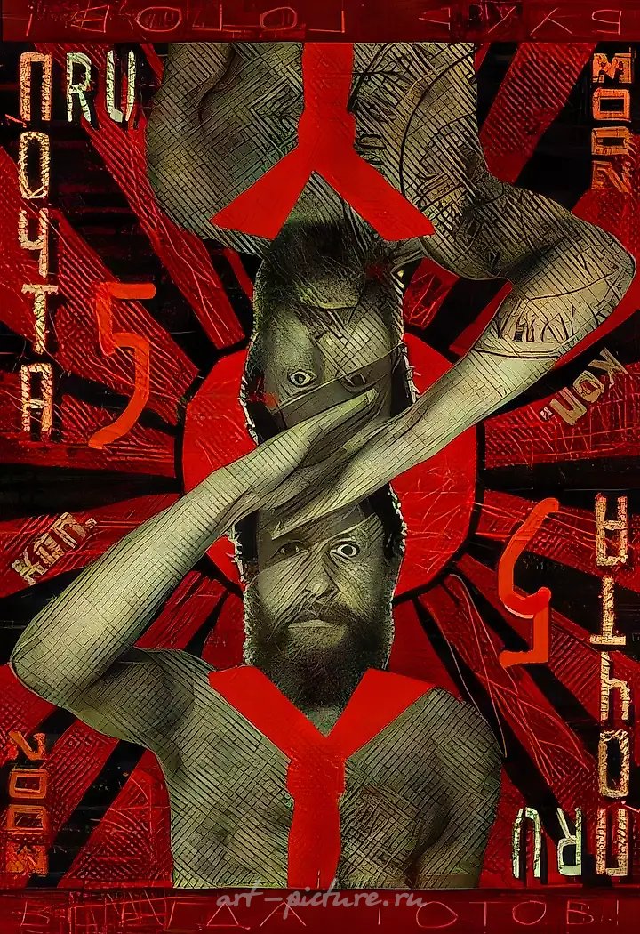 Будь готов!, 2003, авторская печать, холст