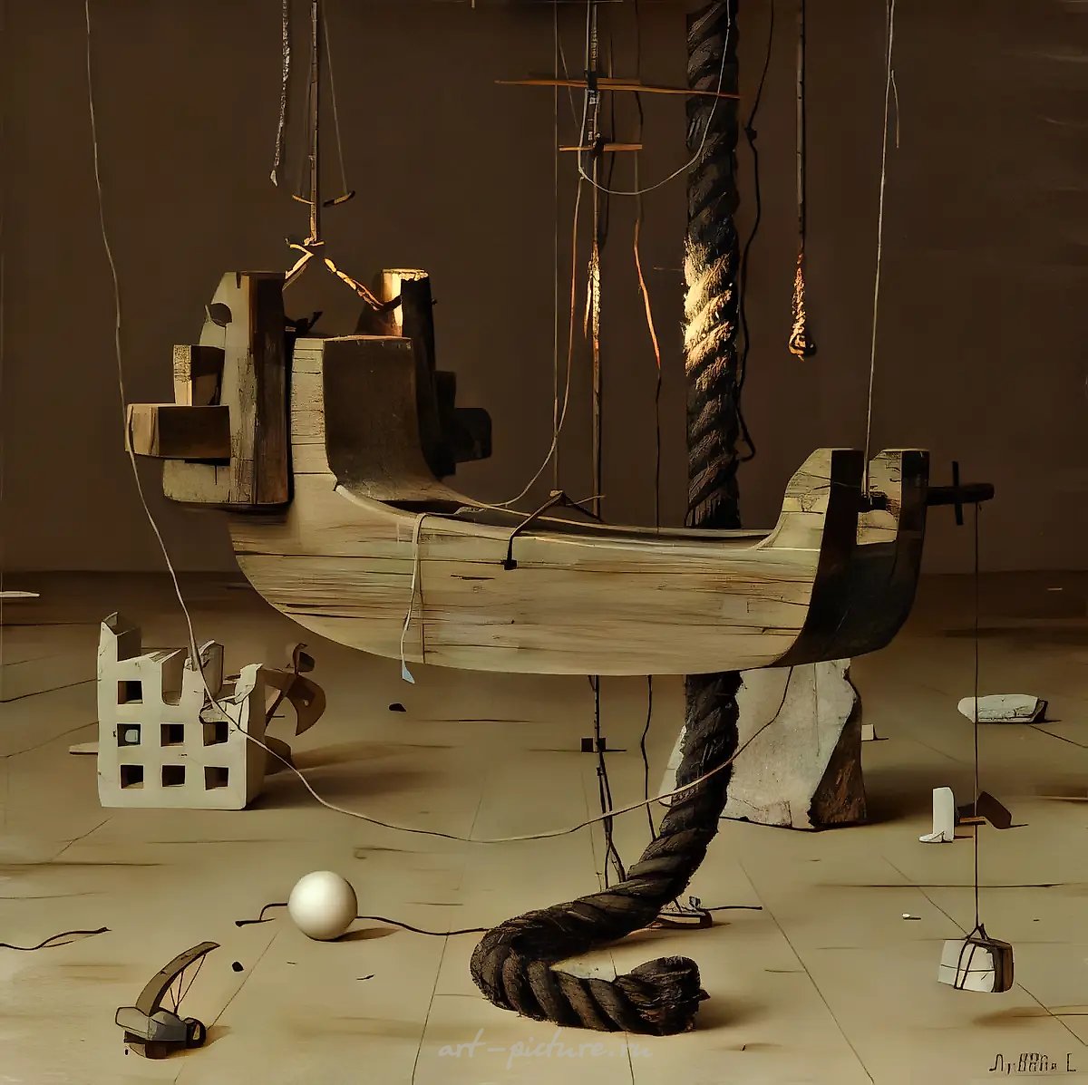 Композиция со светом, 2002, масло на холсте, 80x80