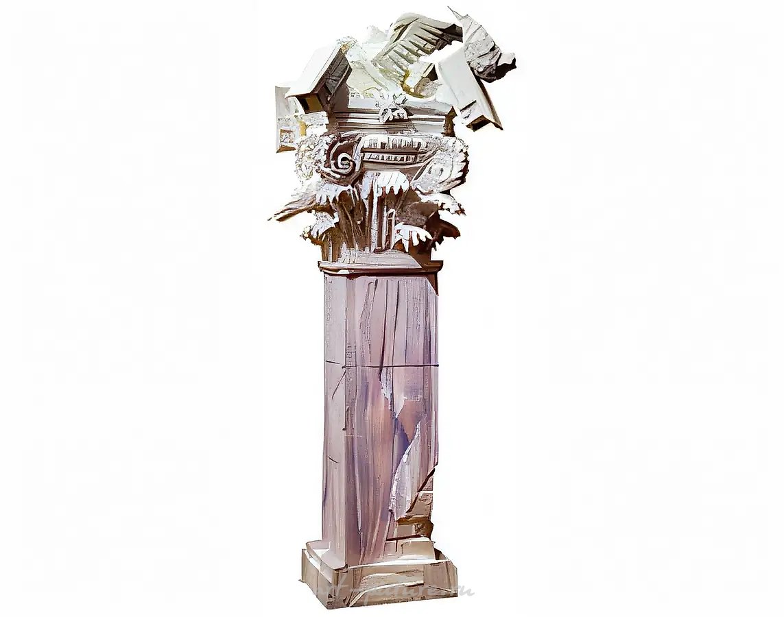 Колонна, 2007, скульптура из пенополистирола, 240x70x70 см