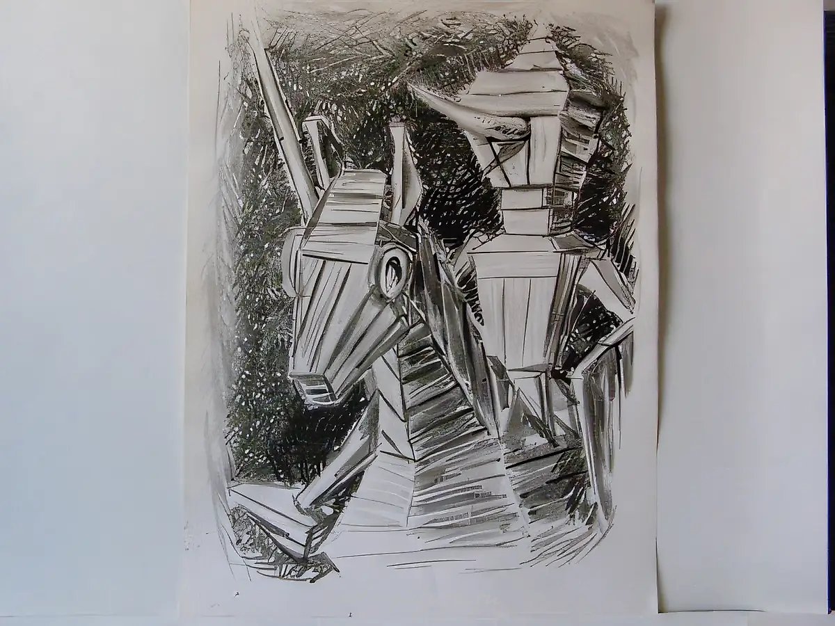 Пиноккио- Дон Кихот, 1994, тушь, бумага,