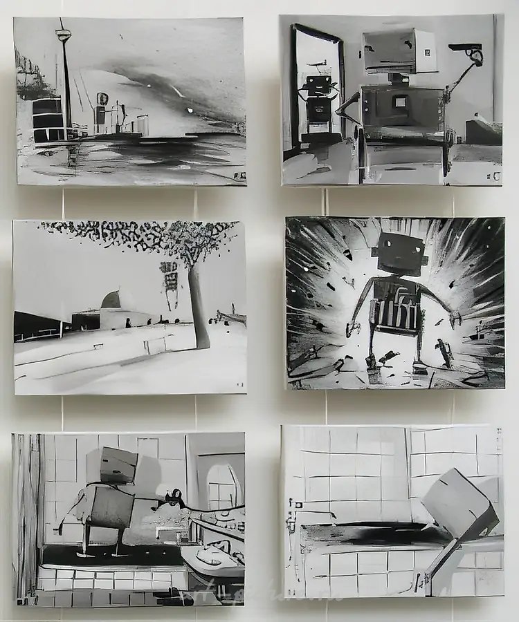 Из серии "Роботы", 2006, акрил, холст,