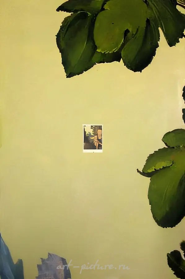Фрагмент открытки №17, 2004, смешанная техника, 150x100